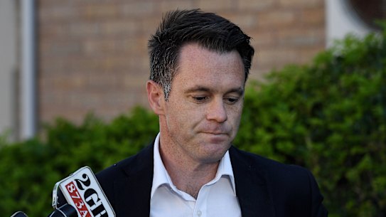 The member of Kogarah, Chris Minns at his home in Sans Souci on the morning he resigns from the NSW Labor frontbench. 