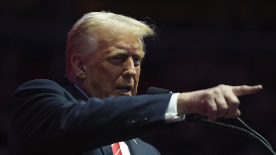 President-elect Donald Trump speaks at a rally ahead of the 60th Presidential Inauguration.