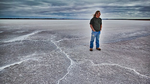 Tim Winton in Lake Dundas, in WA: "The thing about West Australia is that there is nothing between us and Antarctica. The swell and the trade winds come pouring up, really raw and nasty."