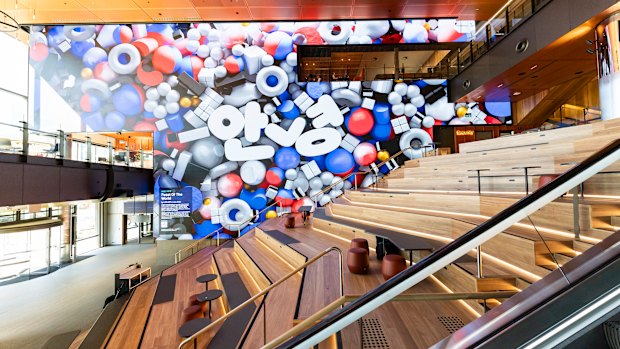 Edith Cowan University’s new Perth CBD campus. The main foyer.