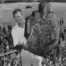 NSW captain Rick McCosker with the Sheffield Shield trophy in 1983.