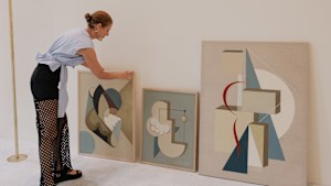 Heidi prepares the space.