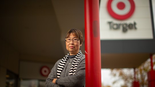 Target shopper Hing Wood outside Target in Cambewell