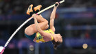 Nina Kennedy on her way to a rare athletics gold for Australia. 