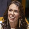 Jacinda Ardern makes her final speech to parliament earlier this month.