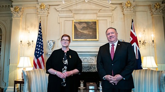 Foreign Minister Marise Payne met with US Secretary of State Mike Pompeo in Washington.