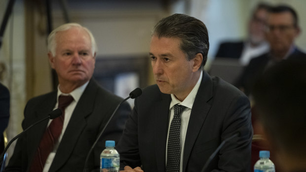 Dr Aniello Iannuzzi, who is also deputy mayor of Warrumbungle Shire, giving evidence at the  inquiry into regional, rural and remote health services. 