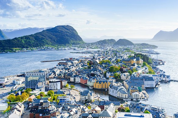 Alesund is one of Europe’s most beautiful towns.