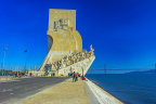 Waterfront in winter – “Monument to the Discoveries” in Belem, Lisbon.