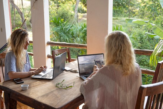 While it can feel nice to set up on your kitchen table or back verandah, it can cause problems for your back.