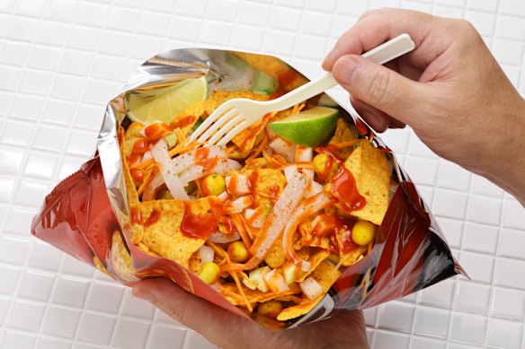 Dorilocos is a Mexican street food served in the Doritos bag. 