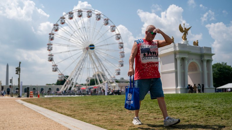 Extreme heatwave forecast raises concerns for Trump’s July 4 festivities