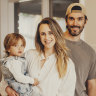 Adam and Olivia Jeffrey, with son Xavier, sold their apartment and an investment apartment to buy a house to live in.