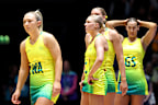 Diamonds react after the loss to Jamaica. 