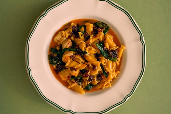Campanelle, Yamba king prawn, chilli and fennel. 