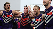 Sam Switkowski (second from right) and his Dockers teammates.