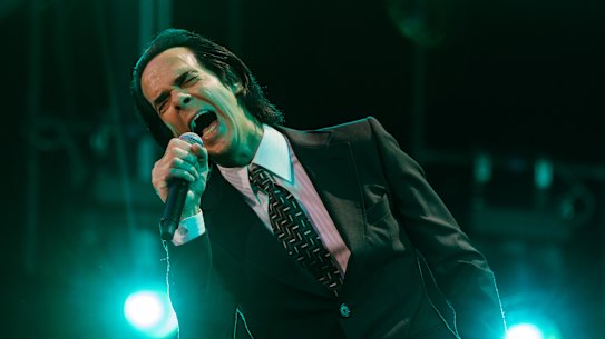 Nick Cave e The Bad Seeds em Alexandra Gardens na sexta-feira.