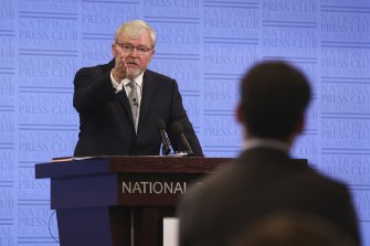 Former prime minister Kevin Rudd says Scott Morrison could have better handled relations with France.