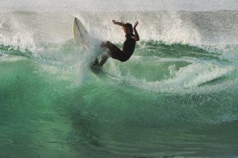 A surfer at North Narrabeen, which will host more than 50 of the world’s best surfers.
