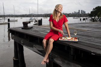 Looks just like dairy cheese: Jessica Bailey with a platter of vegan cheese.