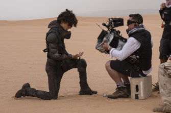 Cinematographer Greig Fraser on the set of Dune.