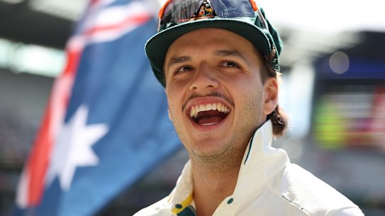 Sam Konstas on day three at the MCG.