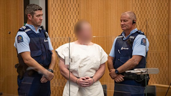 Brenton Tarrant in custody.