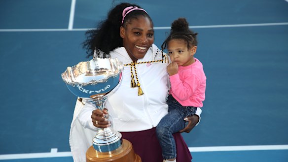 Serena Williams with daughter Alexis Olympia in New Zealand in 2020.