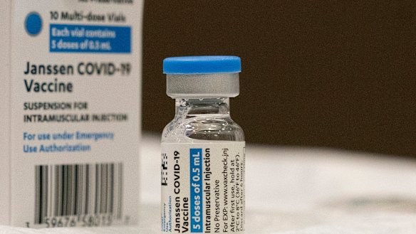 A vial of the Johnson & Johnson COVID-19.