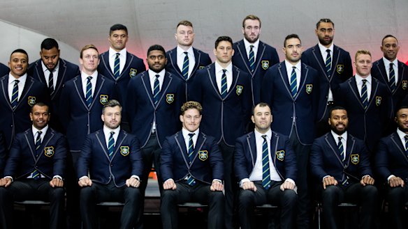 The Wallabies squad assembling in Sydney on Friday morning.