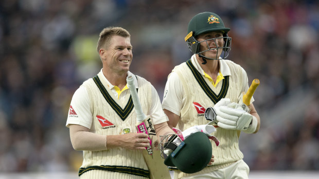 David Warner and Marnus Labuschagne top scored for Australia.