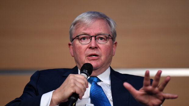 Former Australian prime minister Kevin Rudd says the nation's foreign policy is domestic politics by another means.