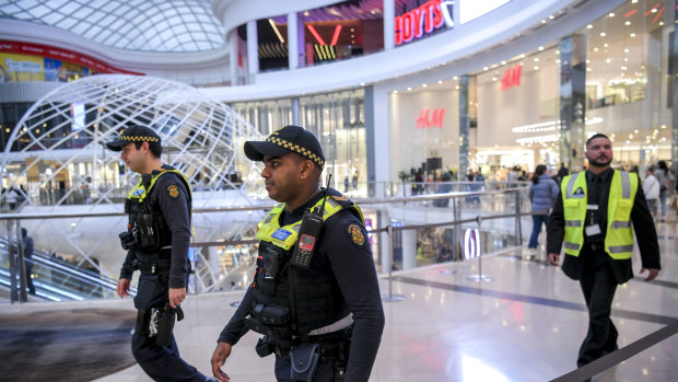 Security patrols are just one of the numerous measures being put in place by shopping centre owners.