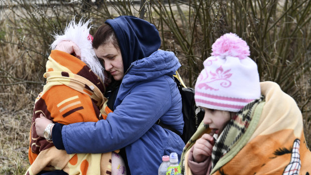 A humanitarian crisis is unfolding as refugees flee Ukraine.