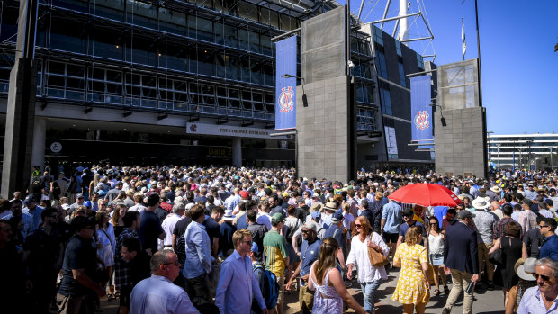 Special day: Cricket fans flock to the MCG for Boxing Day.