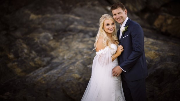 Hayley Jensen and Kris Severijns on their wedding day.