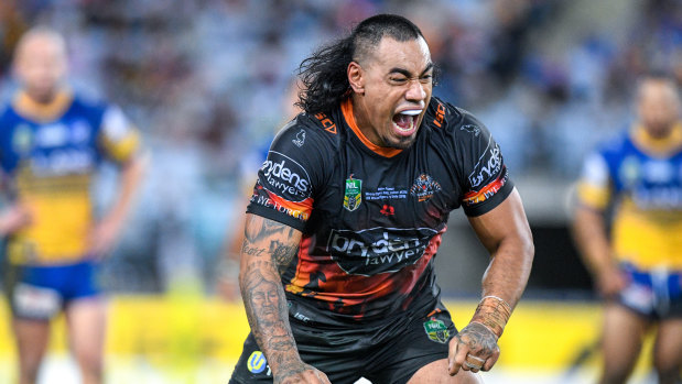 Charging on: Mahe Fonua has recorded more than 20 hit-ups in each of the three games since his return.