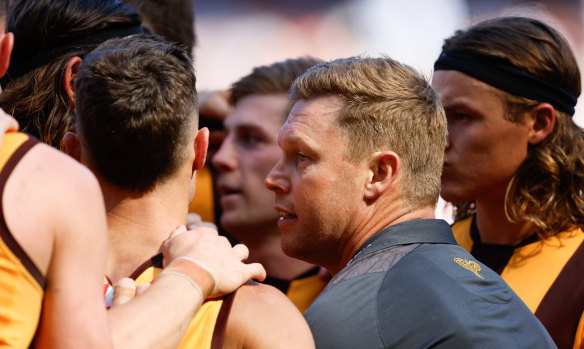 Sam Mitchell’s Hawks faced an uphill battle after an ordinary first quarter against Melbourne.