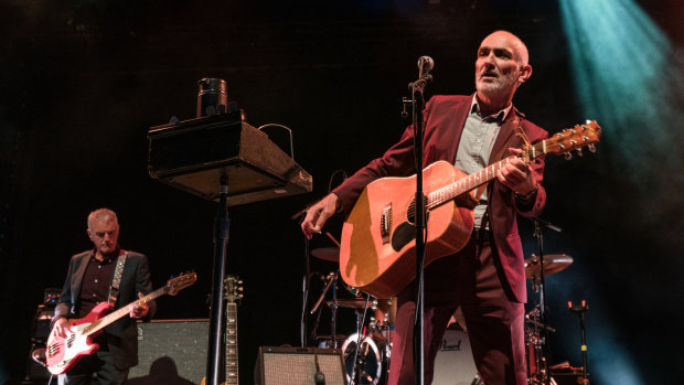 Paul Kelly playing at the Sidney Myer Music Bowl.