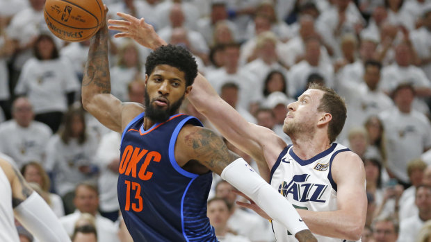 Utah Jazz Guard Donovan Mitchell Buries Three-Pointer Over Heat