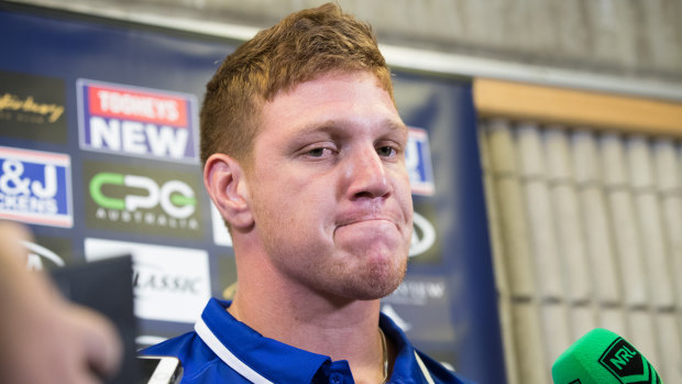 Dylan Napa speaks at Belmore on Wednesday.