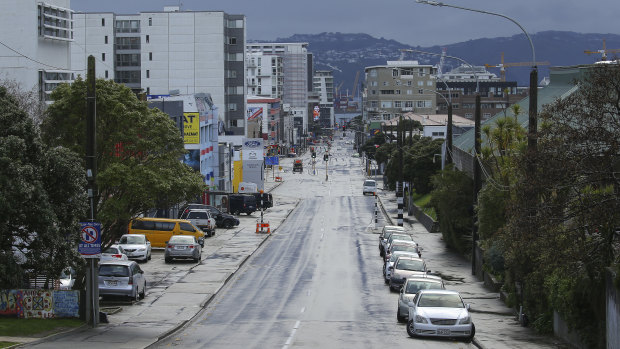 Wellington on the first day of a national lockdown.