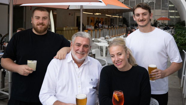 Well-known Sydney publican Patrick Gallagher, pictured with his wife Angela and their sons Jack (left) and Austin, has bought the leasehold of Jacksons on George. 