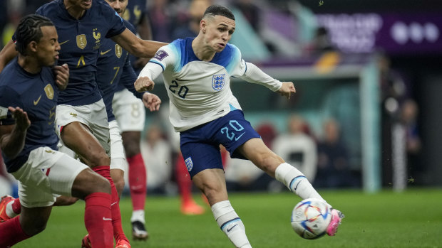 England’s Phil Foden on the ball.