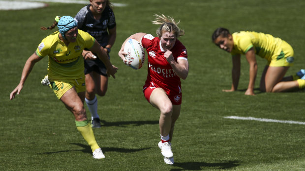 The Australian women won their three pool games but fell 28-19 to Canada in the semi-finals.