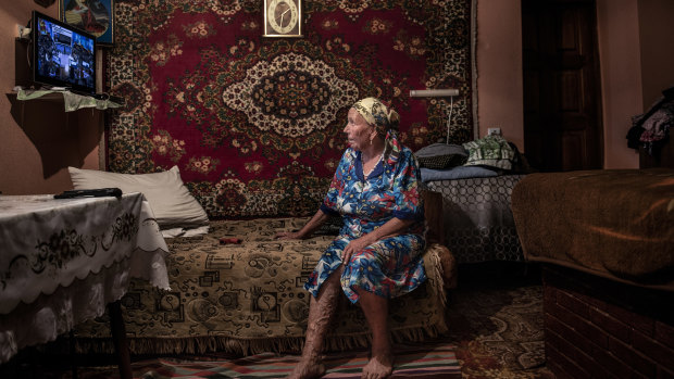 Valentina Artin at her home in the village of Vadul-Leca, Moldova. She left Dobrusa in 2012 with her grandchildren.