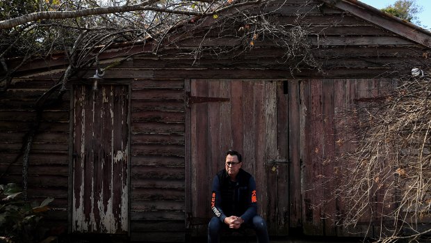 Whistleblower Chris McCann at his home in regional NSW.