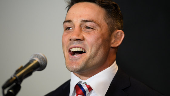 Guessing game: Cooper Cronk remained tight-lipped about the extent of his injury at a press conference on Thursday.