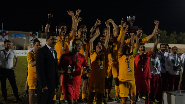 Celebrations: the Pararoos after qualifying for the World Cup.