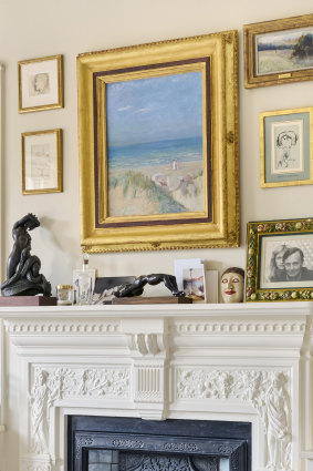 Charles Conder’s Sand dunes, Ambleteuse as it was displayed in Barry Humphries and Lizzie Spender’s North London home. 